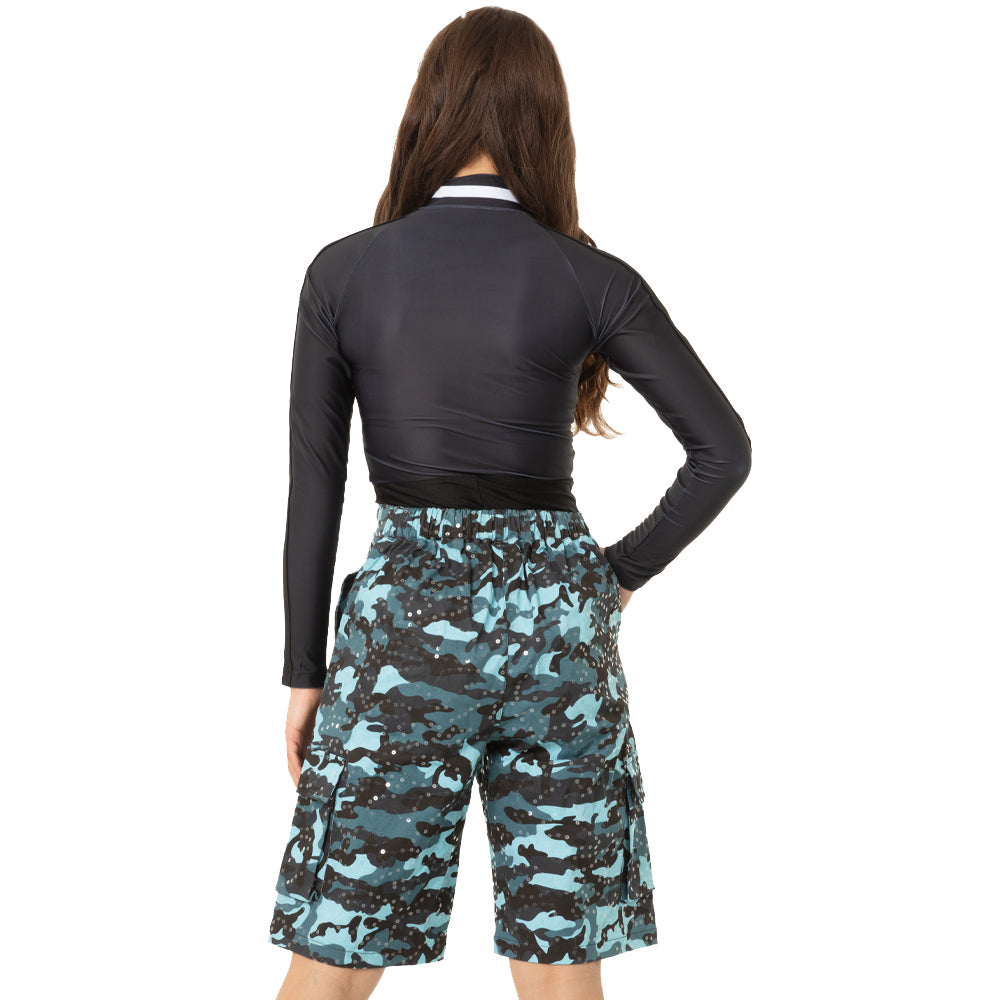 Dynamic Long Sleeve Stripe Biketard