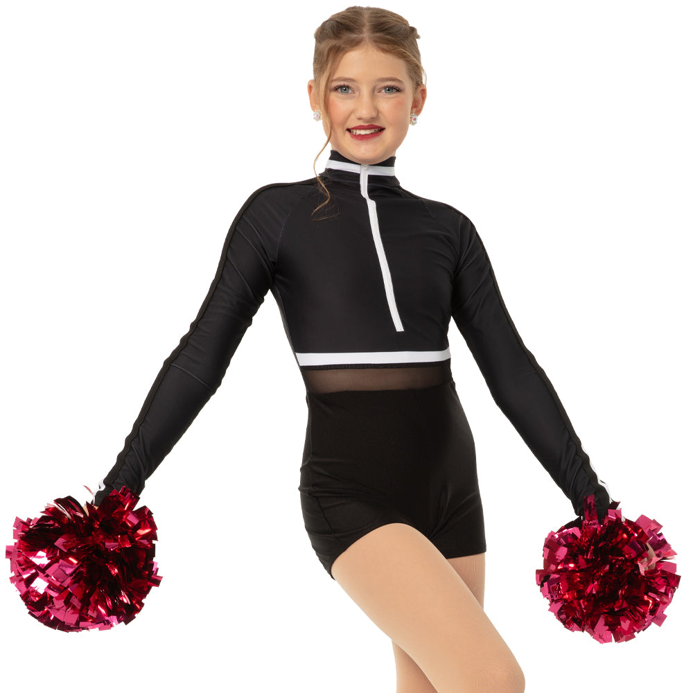 Youth Dynamic Long Sleeve Stripe Biketard
