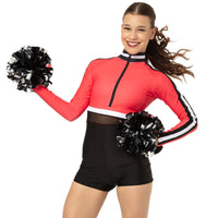 Dynamic Long Sleeve Stripe Biketard