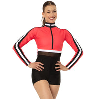 Dynamic Long Sleeve Stripe Biketard