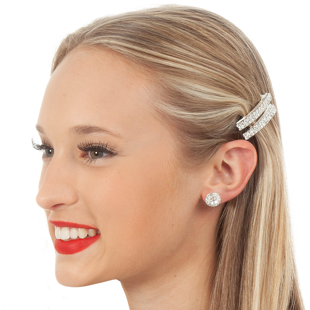 Rhinestone Barrette Pair : AC93BP - Just For Kix