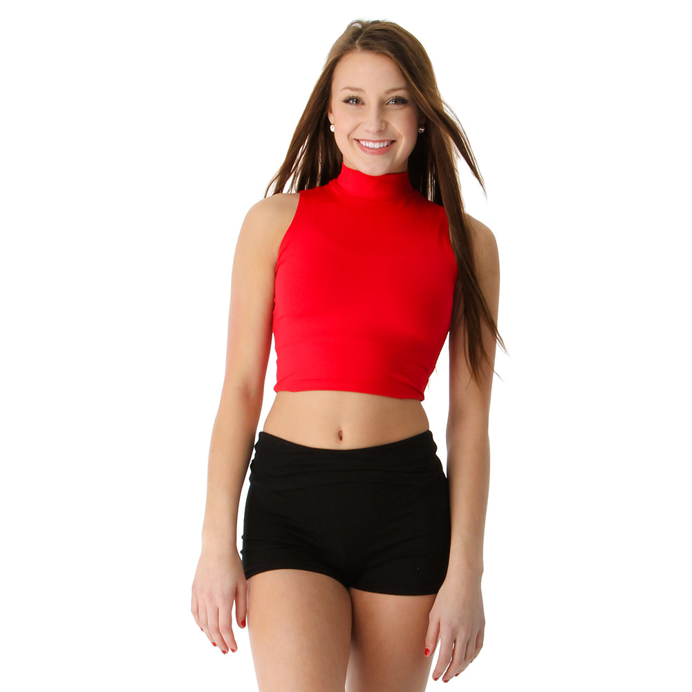 Mock Neck Crop Top : BWP263 - Just For Kix
