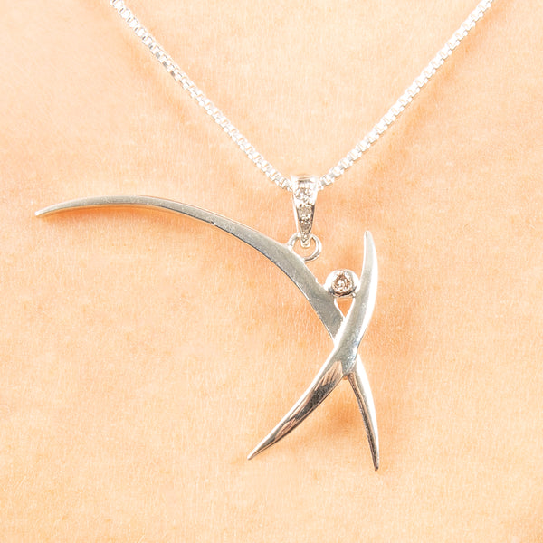 Diamond JFK Pendant with 18