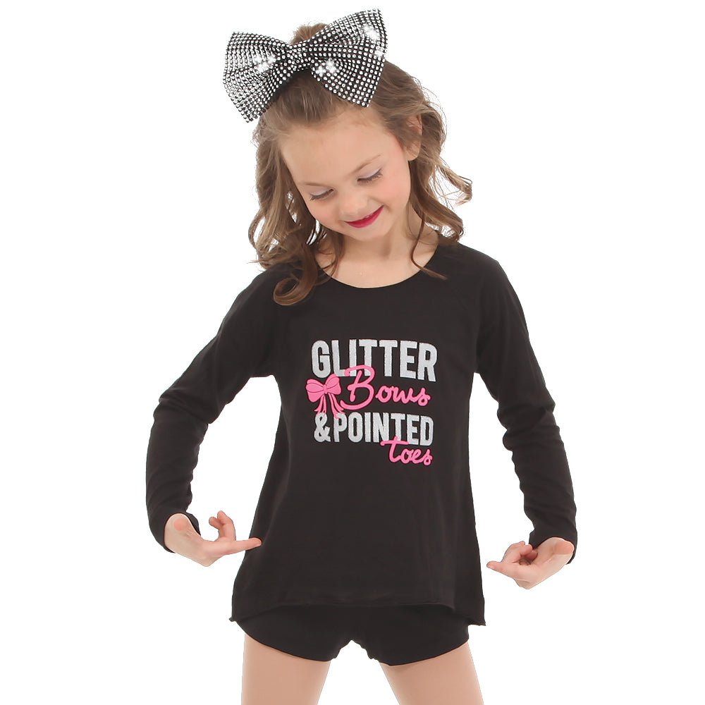 Youth Glitter Bows and Pointed Toes