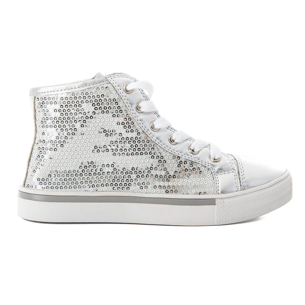 Luv Dance Sequin Dance Shoe Silver 12 - Main Image