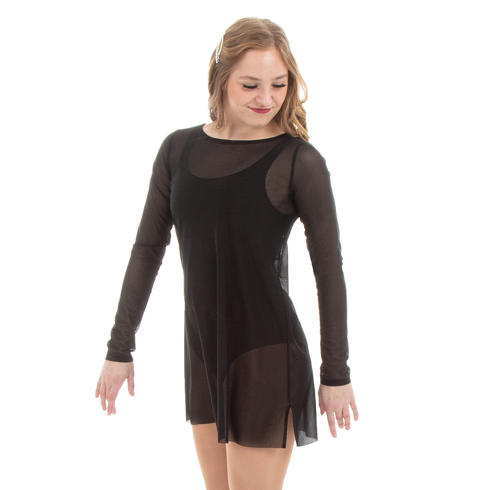 mesh top long sleeve dress Briseida Mini | Chocolate | Womens The breathable mesh fabric provides a modern edge Mesh Long Sleeve Overdress :