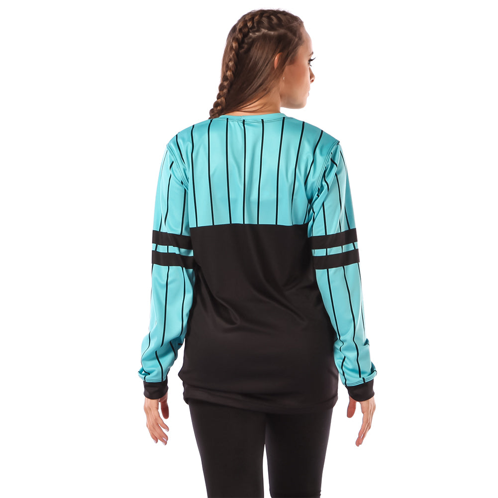 It's A Vibe Varsity Pinstripe Long Sleeve Dance Top | Just For Kix