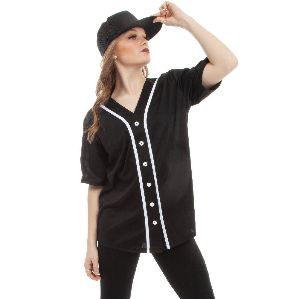 Baseball Jersey : MU6026 Black / Small Baseball Jersey : MU6026 Black / Small