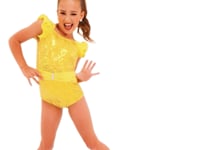 Youth Fancy Ruffle Sleeve Sequin Leotard