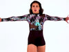 Alexandra Iridescent Sequin Biketard