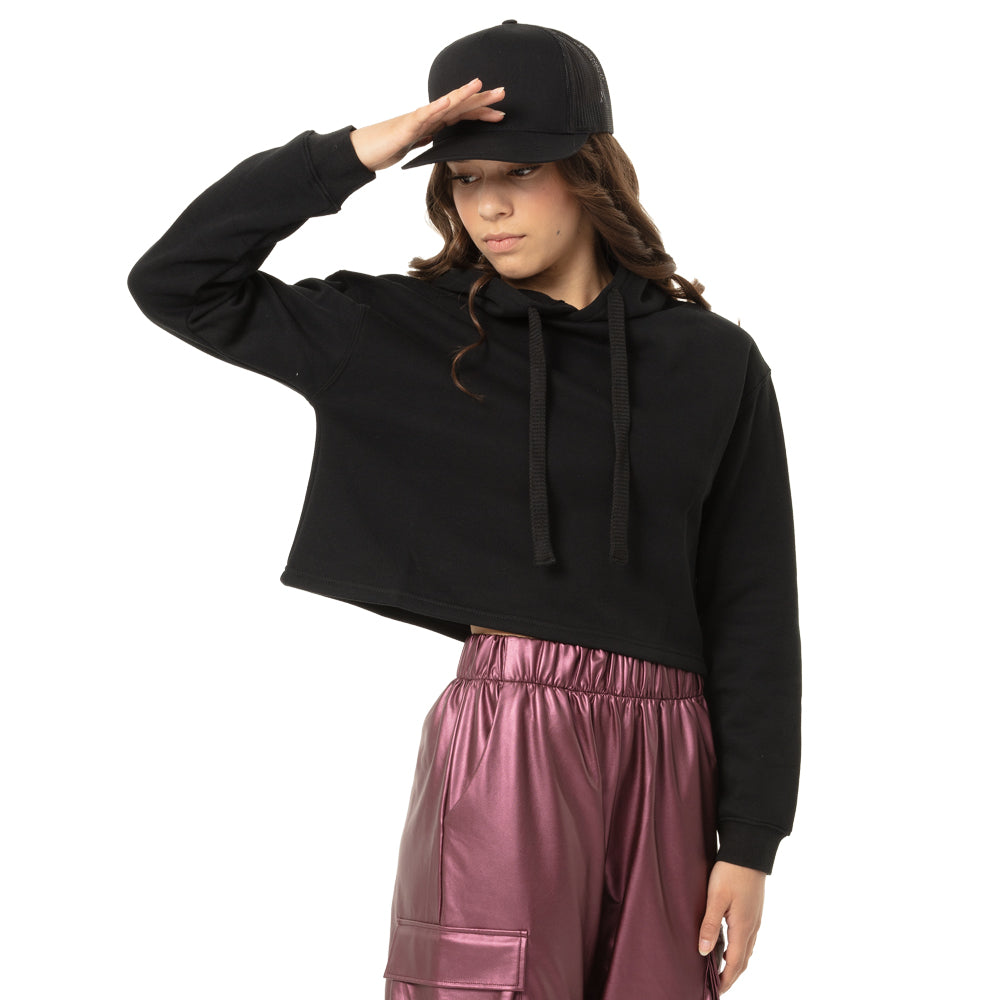 Fleece Crop Hoodie
